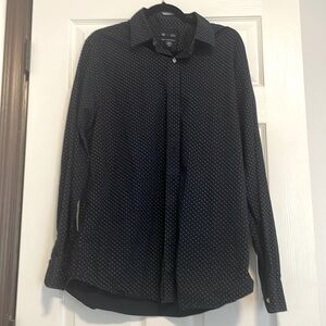Gap Shirt Men’s Slim Fit Long Sleeve Size XL Navy Blue